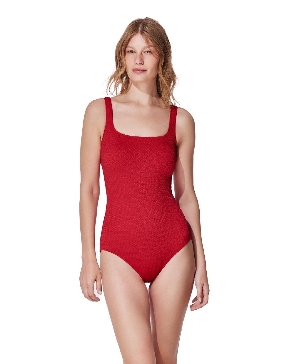 gottex St. Tropez Square Neck Textured One Piece St.tropez