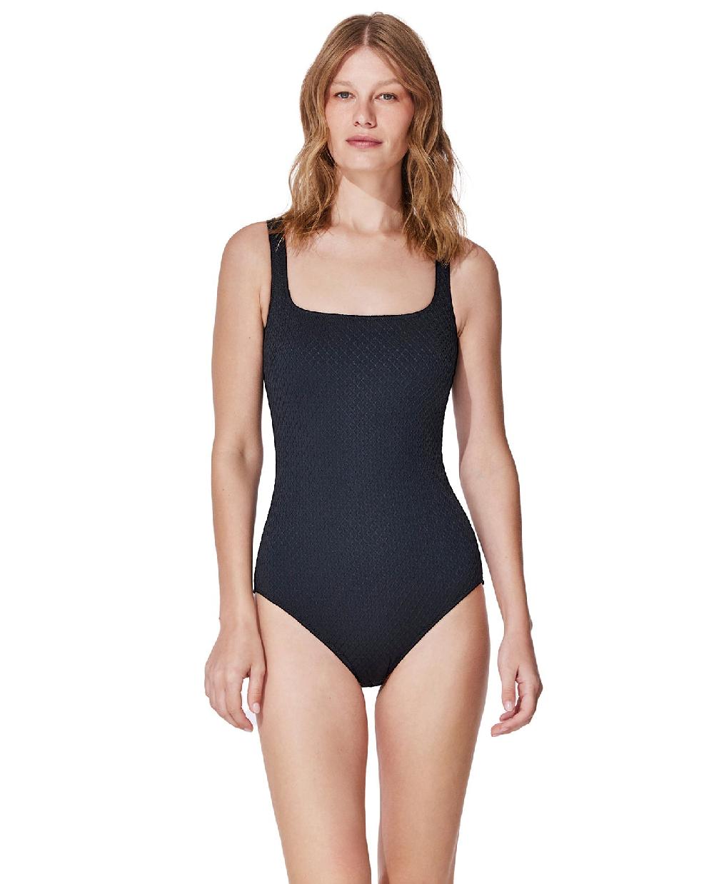 gottex St. Tropez Square Neck Textured One Piece St.tropez