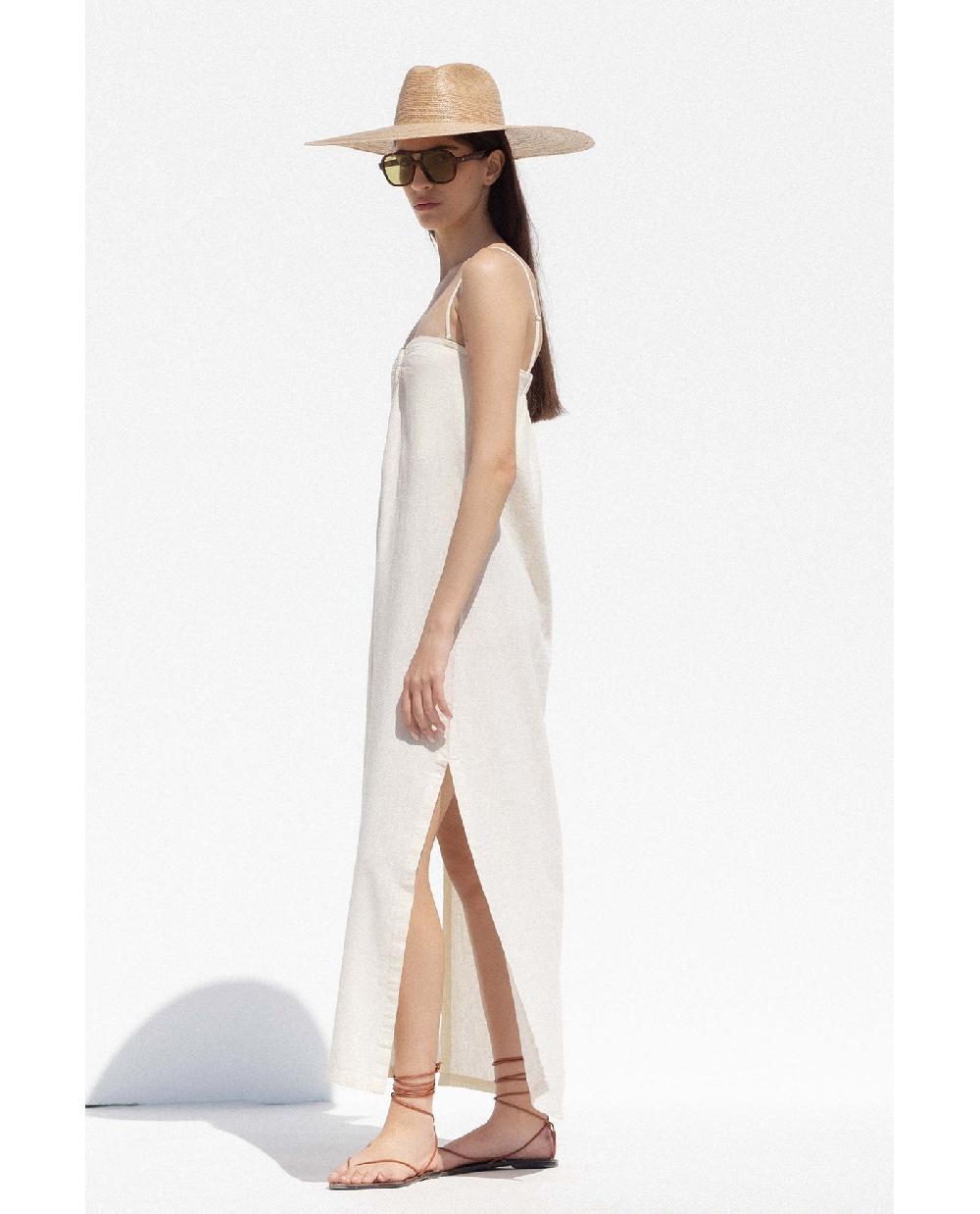 Gottex Terra Bandeau U Wire Midi Dress Cover-Up Cream