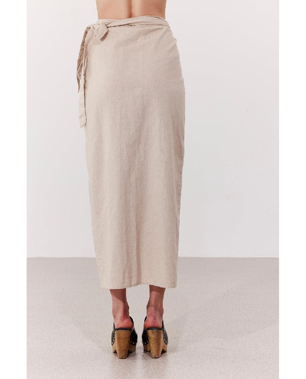 Gottex Terra Sarong Style Wrap Skirt Cover-Up Natural