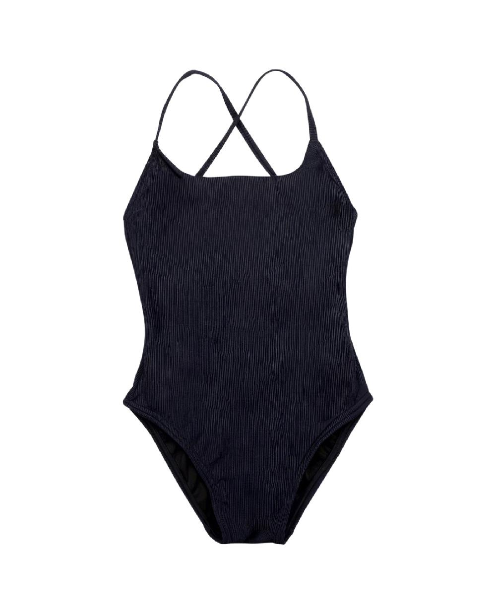 gottex Textured Rib Round Neck One Piece Swimsuit Textured