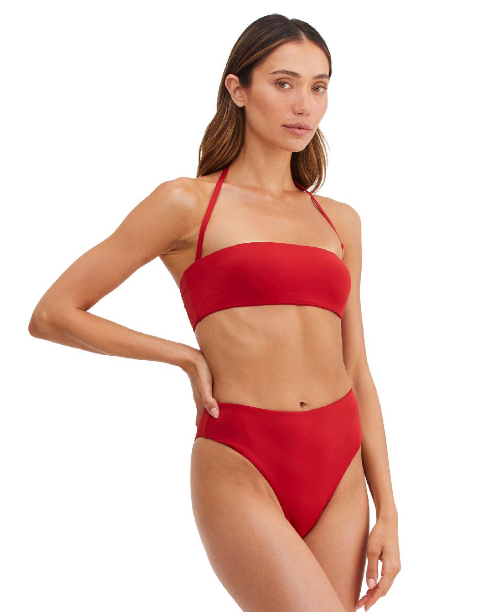 Gottex Timeless Chic Emma Bandeau Bikini Top Paprika