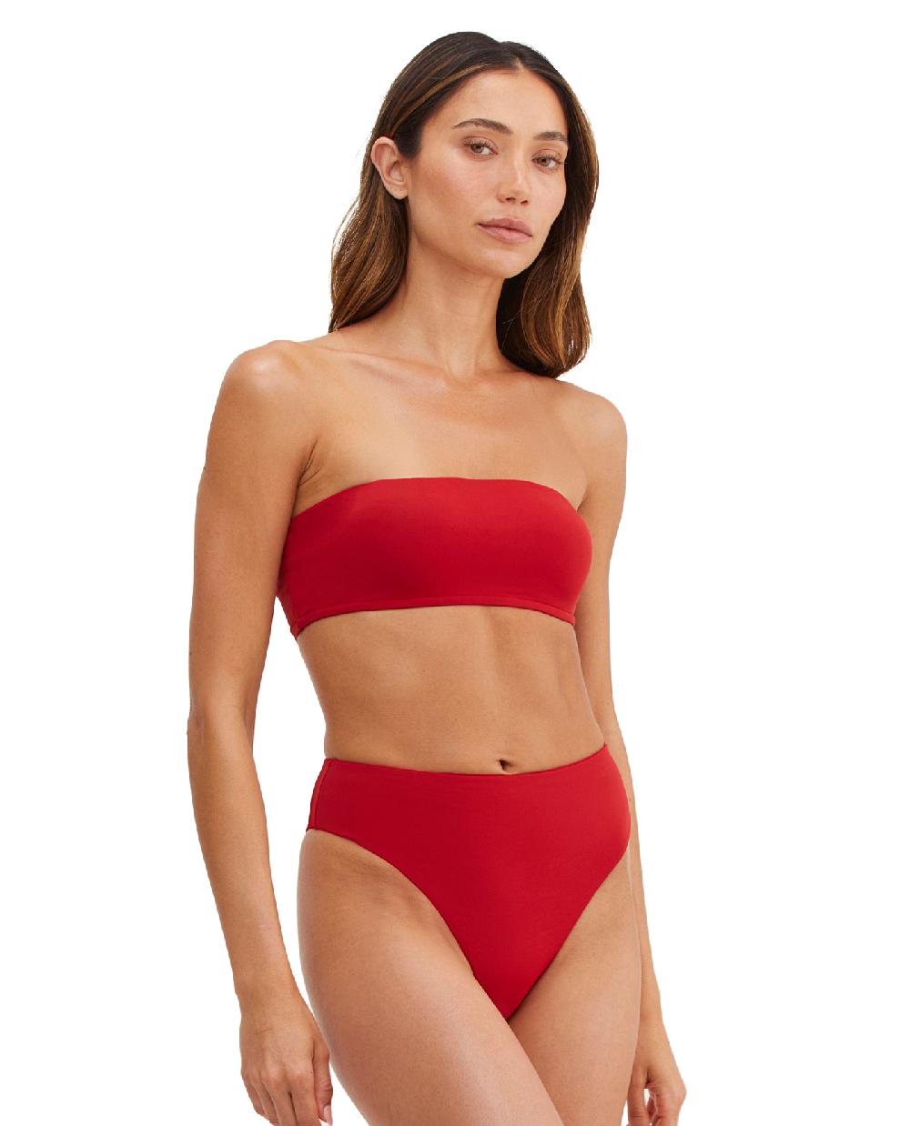 gottex Timeless Chic Emma Bandeau Bikini Top Paprika