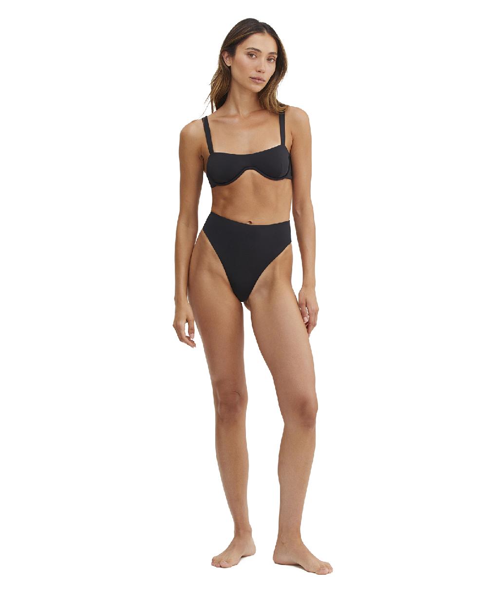 gottex Timeless Chic Sofi Underwire Bra Bikini Top Black