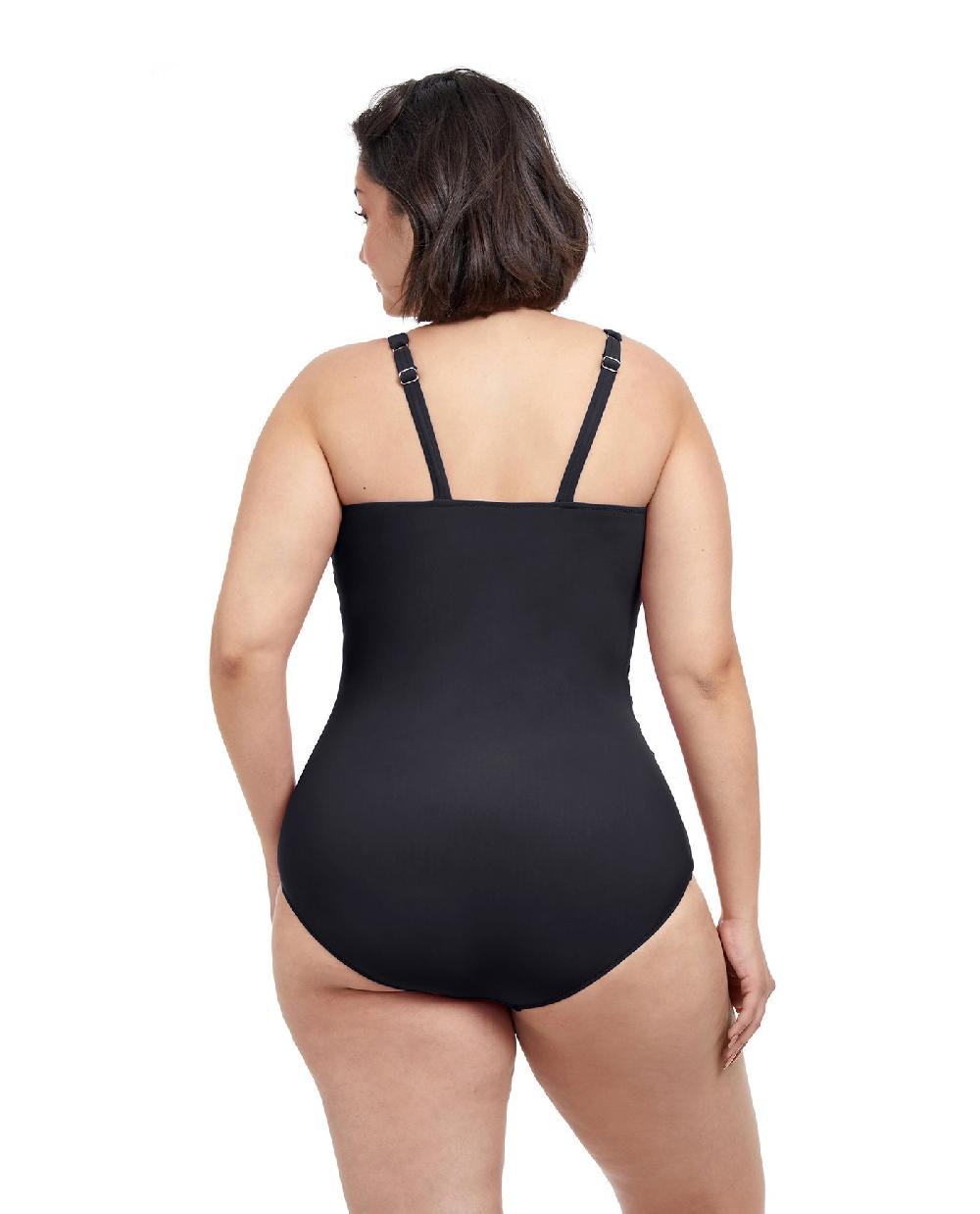 Gottex Tutti Frutti Plus Size Scoop Neck Shirred One Piece Swimsuit Profile