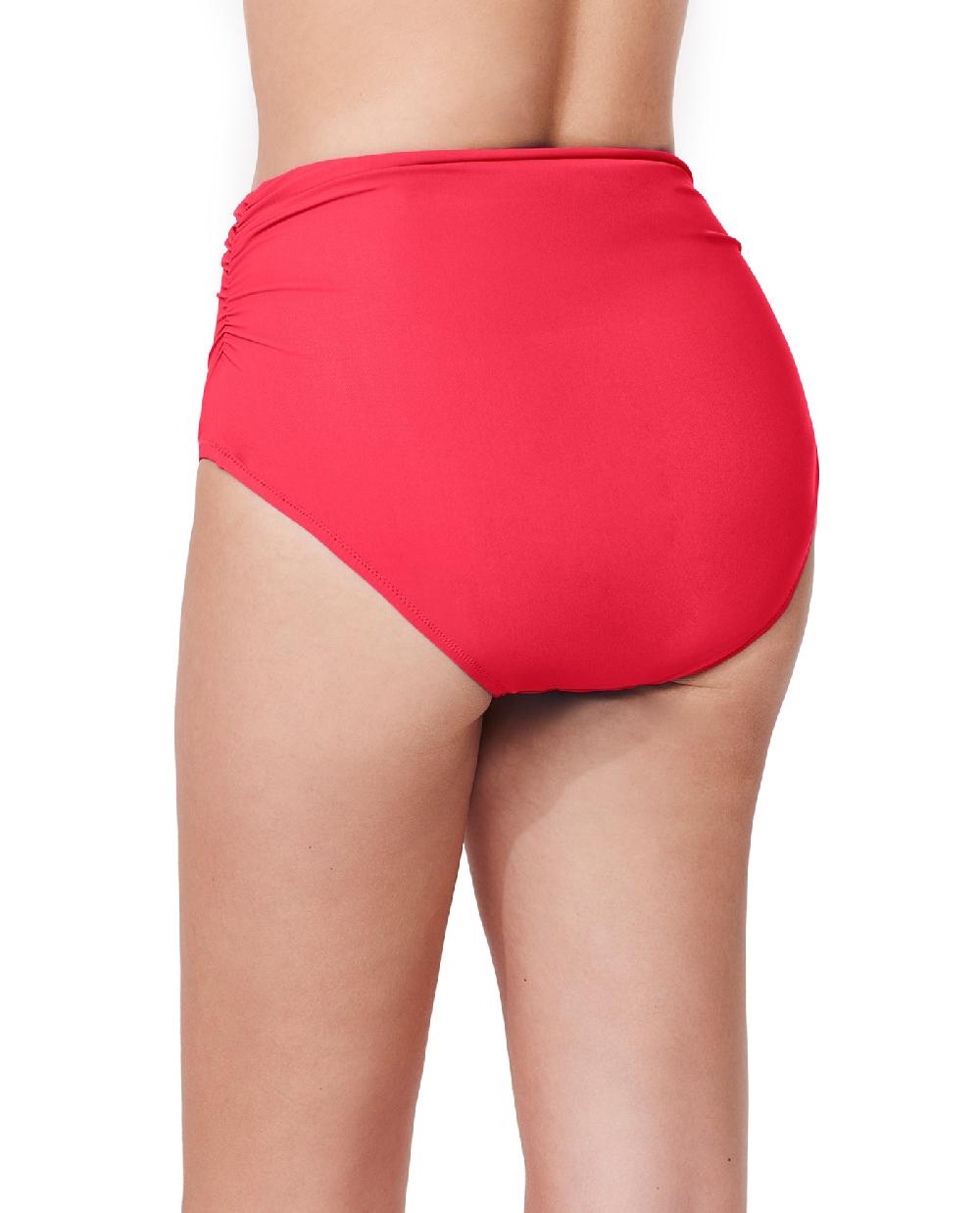 Gottex Tutti Frutti Shirred High Waist Swim Bottom Coral