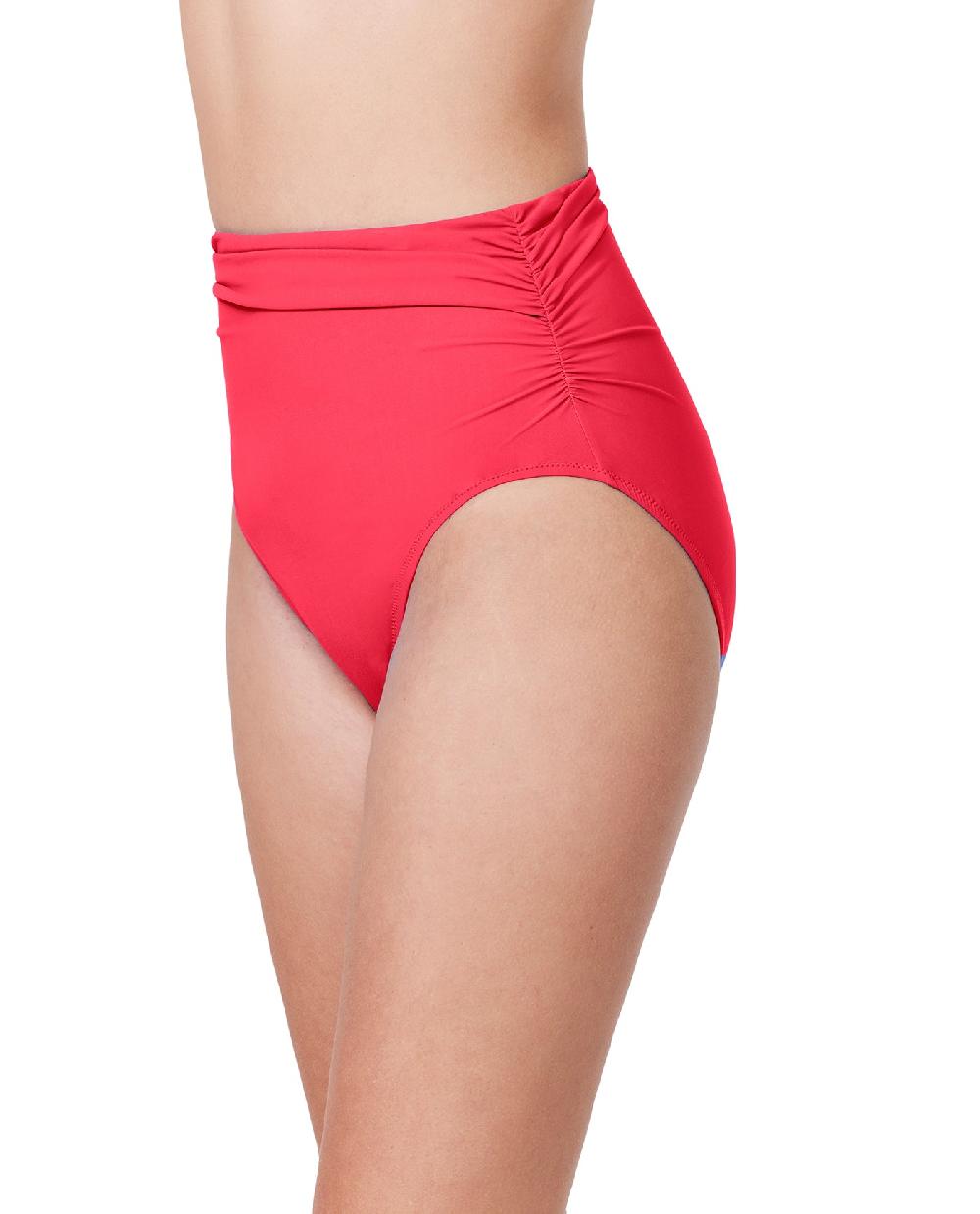 Gottex Tutti Frutti Shirred High Waist Swim Bottom Coral