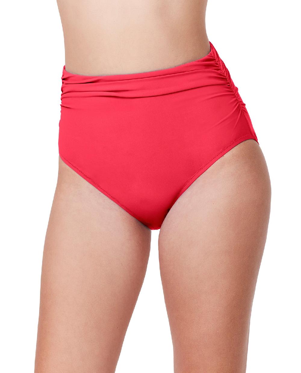 gottex Tutti Frutti Shirred High Waist Swim Bottom Coral