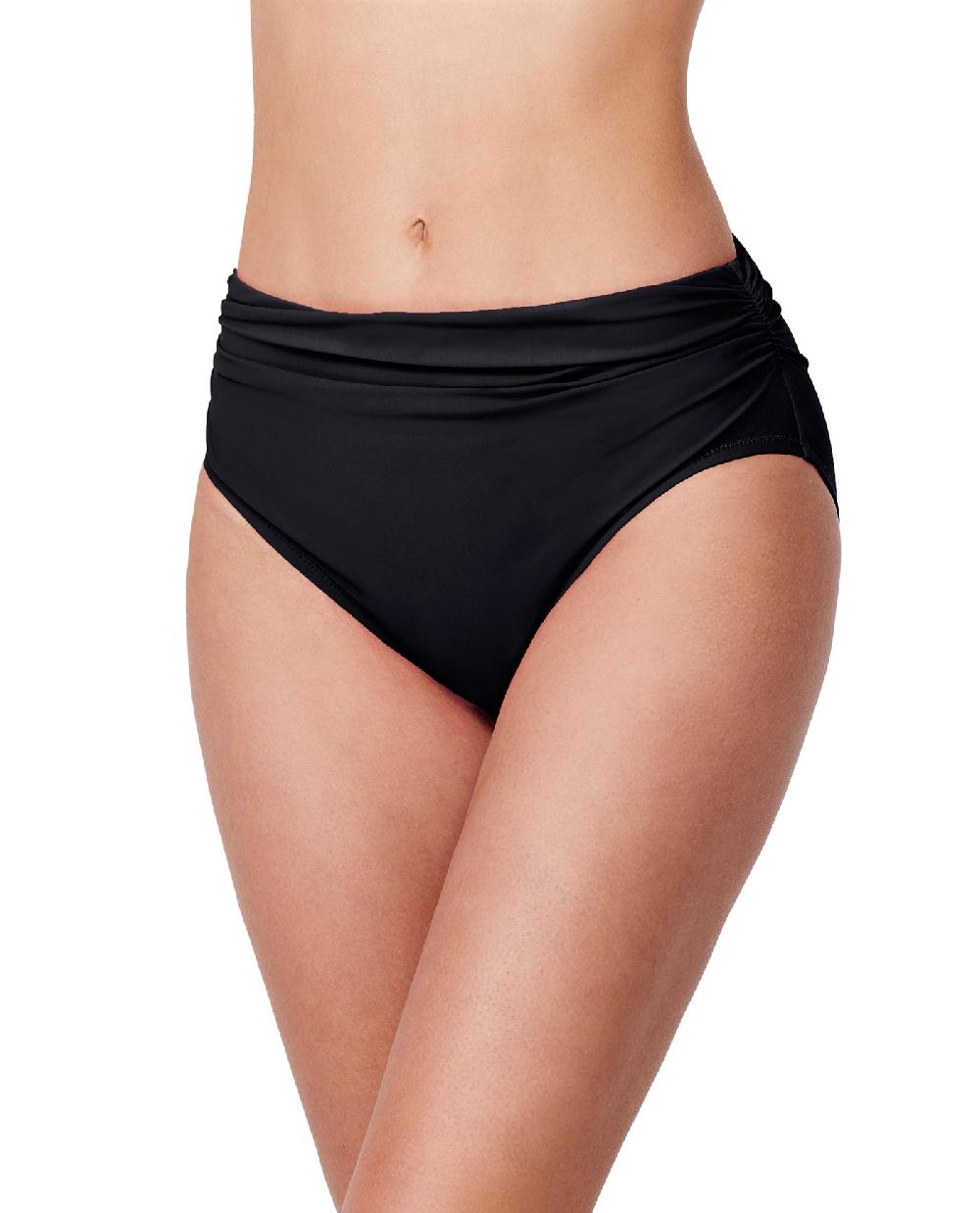 gottex Tutti Frutti Shirred Mid Rise Swim Bottom Black