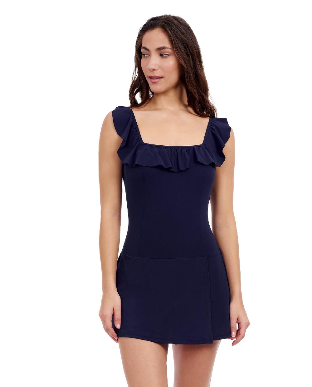 gottex Tutti Frutti Square Neck Ruffle Swimdress Profile