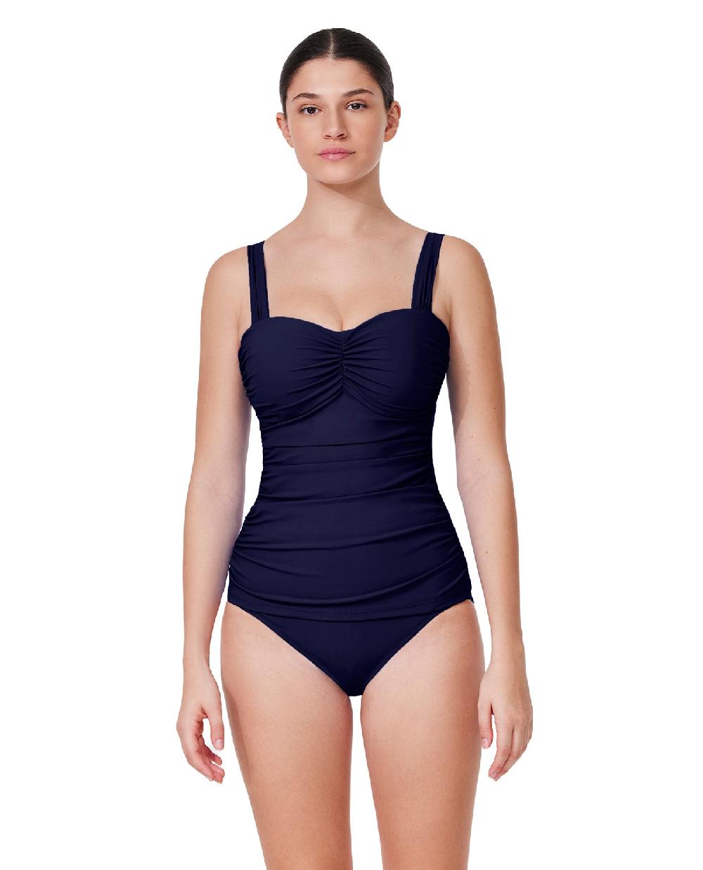 gottex Tutti Frutti Underwire E-Cup Tankini Top Navy