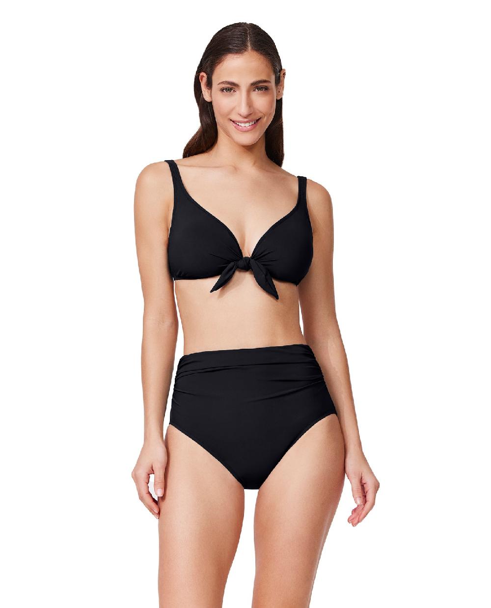 gottex Tutti Frutti Underwire Tie Front Bikini Top Black