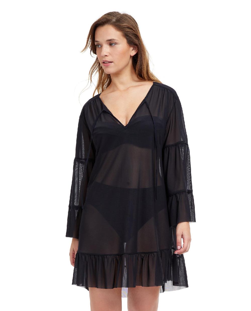 gottex Tutti Frutti V-Neck Mesh Tunic Cover Up Profile