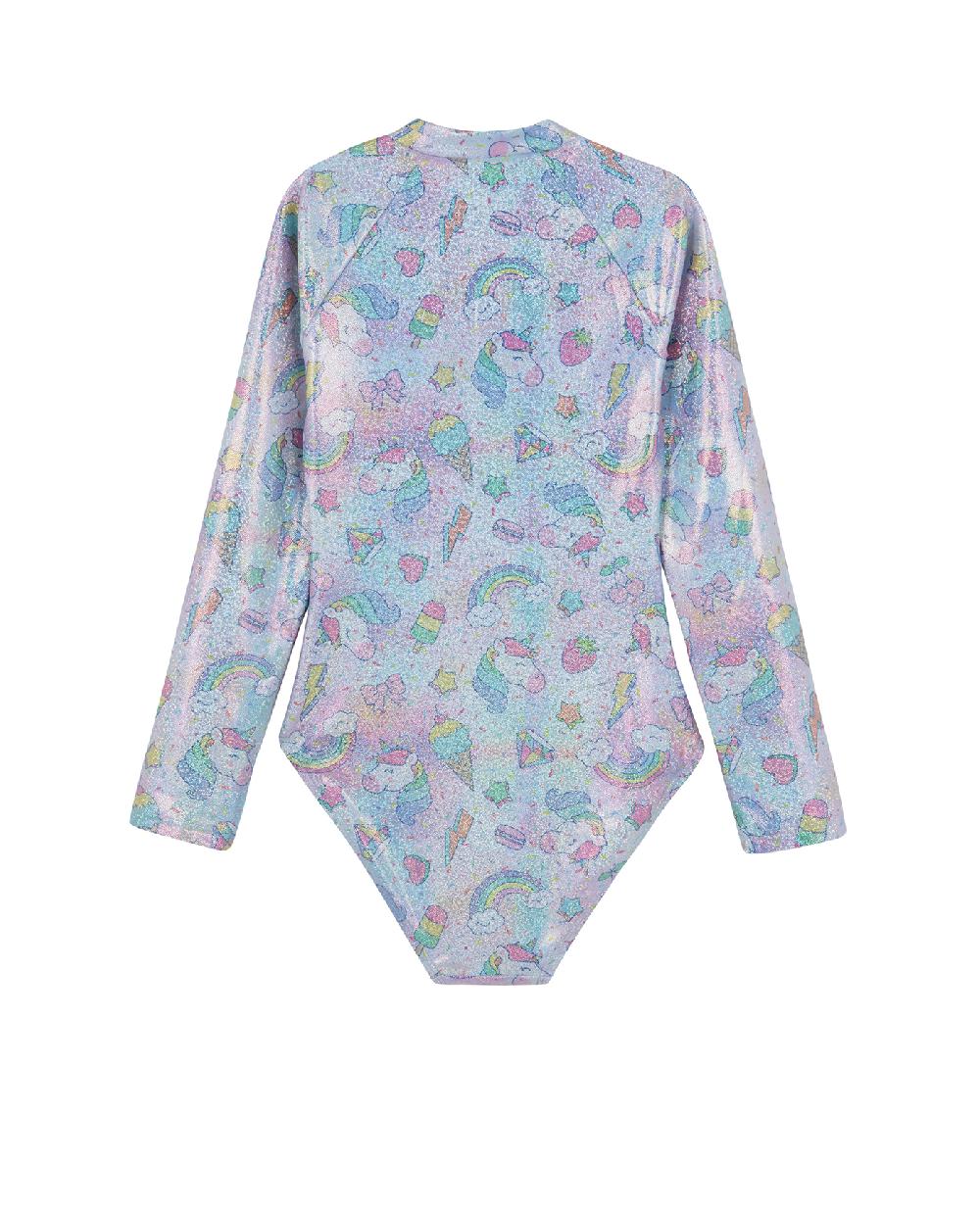 Gottex Unicorn Squad Long Sleeve Zip Front One Piece Unicorn