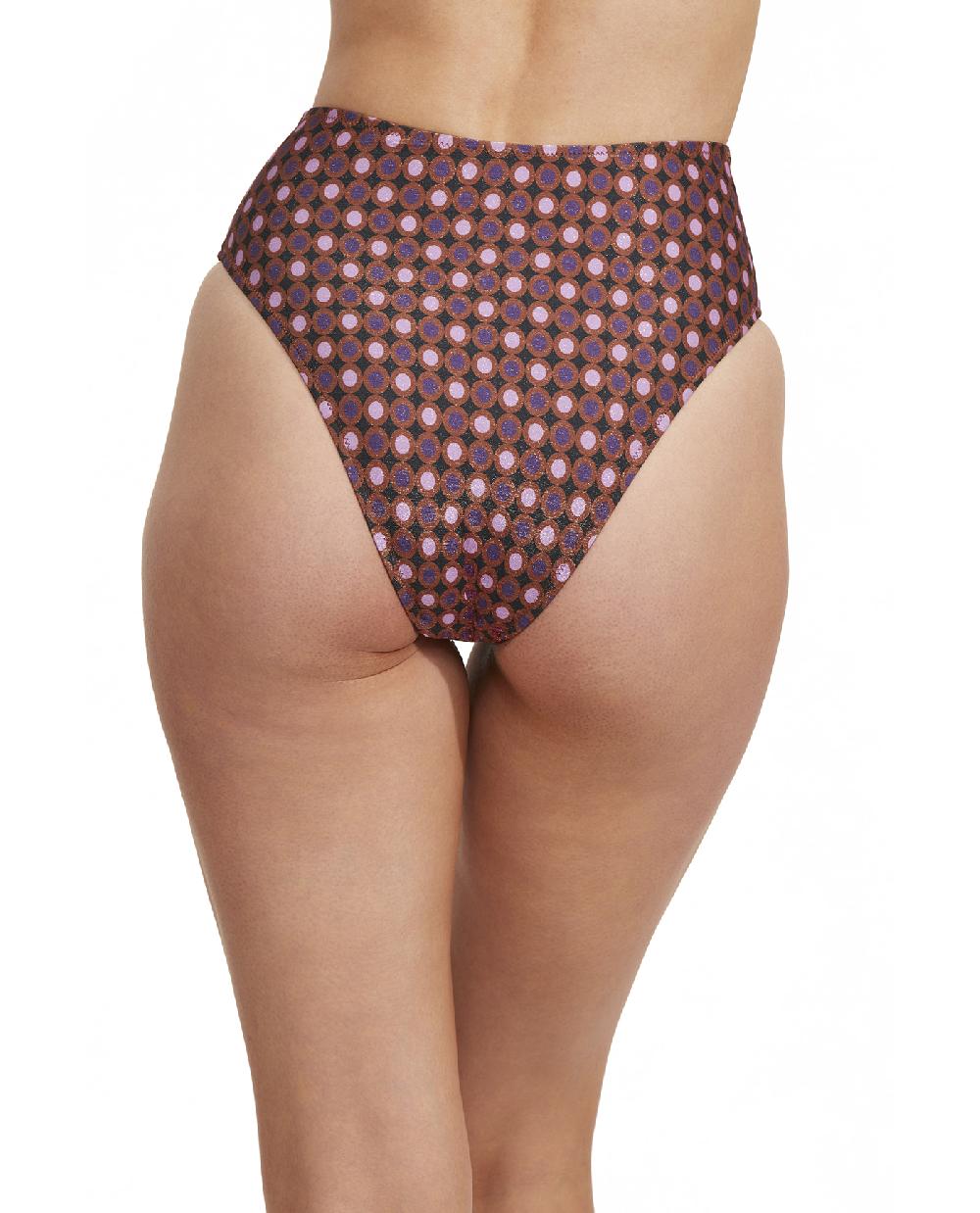Gottex Vintage Charm High Waist Bikini Bottom Purple
