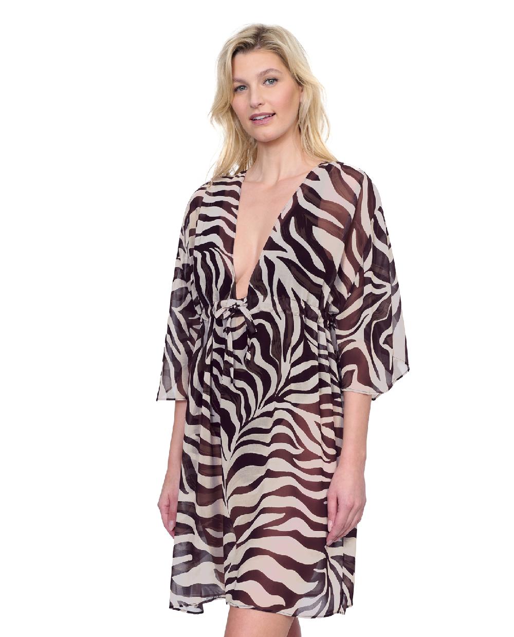 Gottex Wildest Dream V Neck Beach Dress Swim Cover Up Wildest