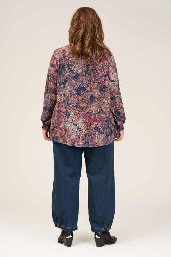 Gozzip Clara Baggy Pants - Dark Blue Denim