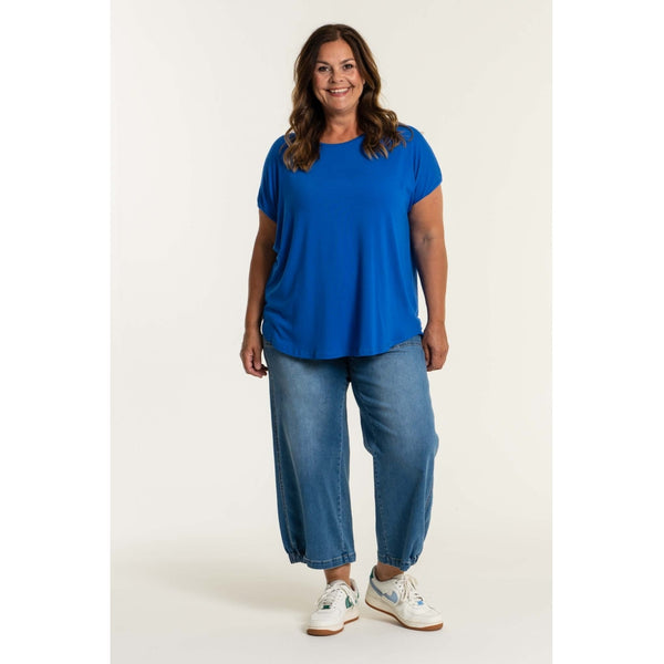 Gozzip Clara Baggy Pants - Light Blue Denim