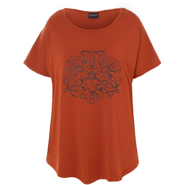 gozzip Gitte T-shirt with print - FLERE FARVER