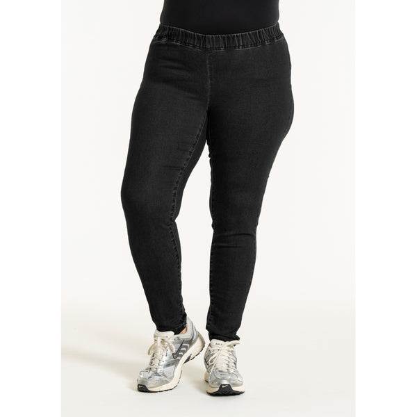 Gozzip Maya Denim Leggings - Black Denim
