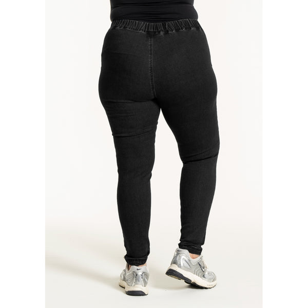 Gozzip Maya Denim Leggings - Black Denim