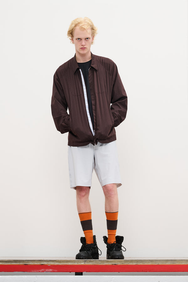 gr10k BILITIS CHECK SHIRT - CHOCOLATE BROWN