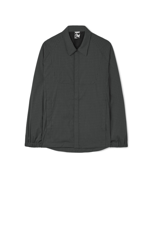 gr10k BILITIS CHECK SHIRT - DARK GREEN GREY