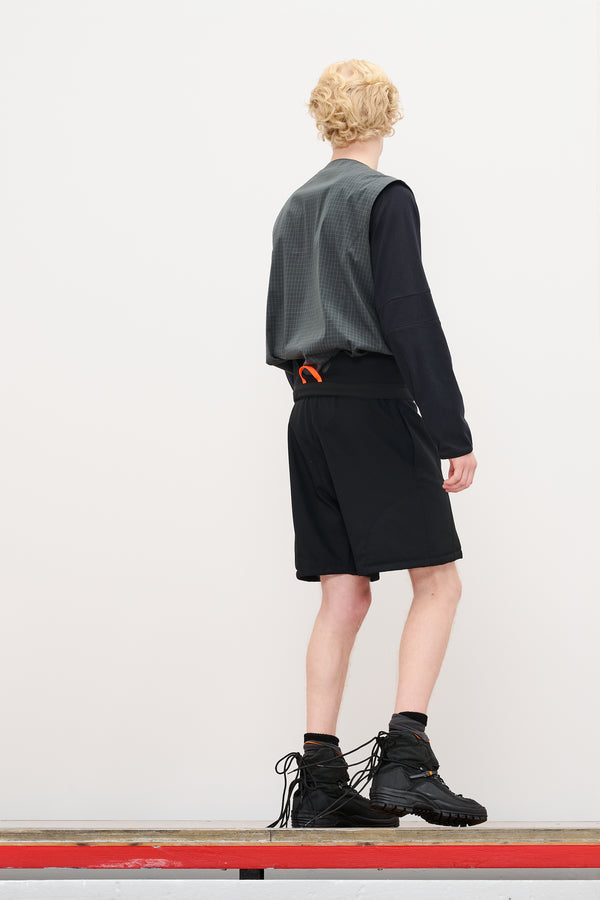 Gr10k BILITIS CHECK VEST - DARK GREEN GREY