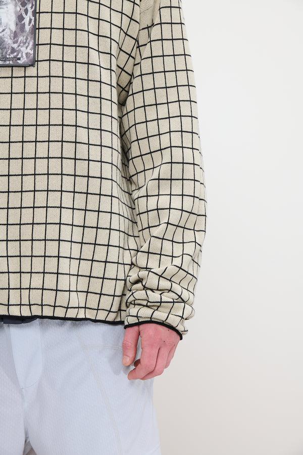 Gr10k CHECKED LONGSLEEVE KNIT - SAND