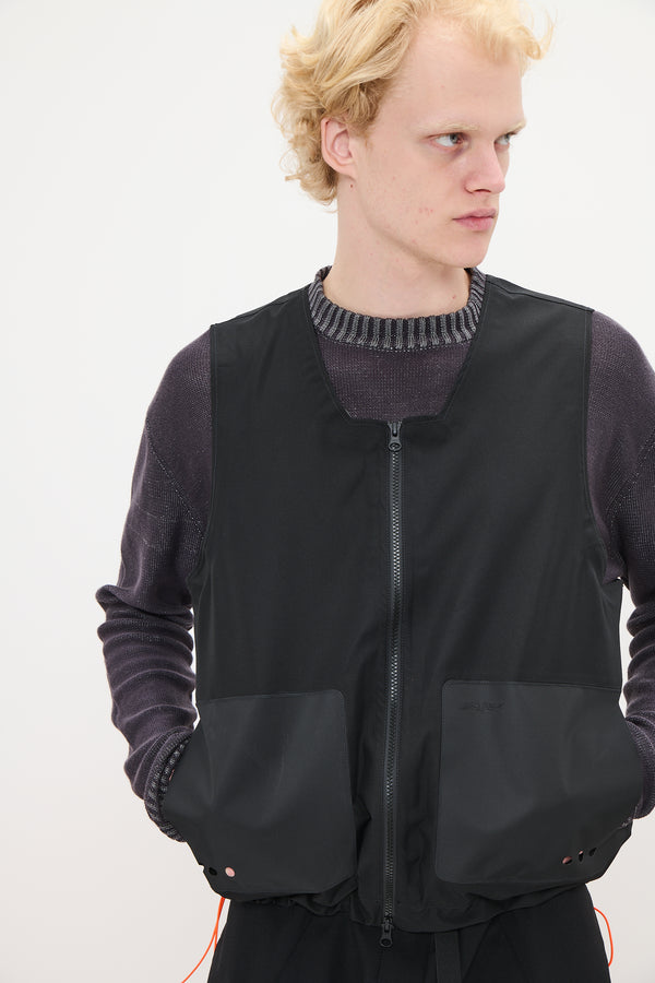 gr10k CUT VEST - BLACK