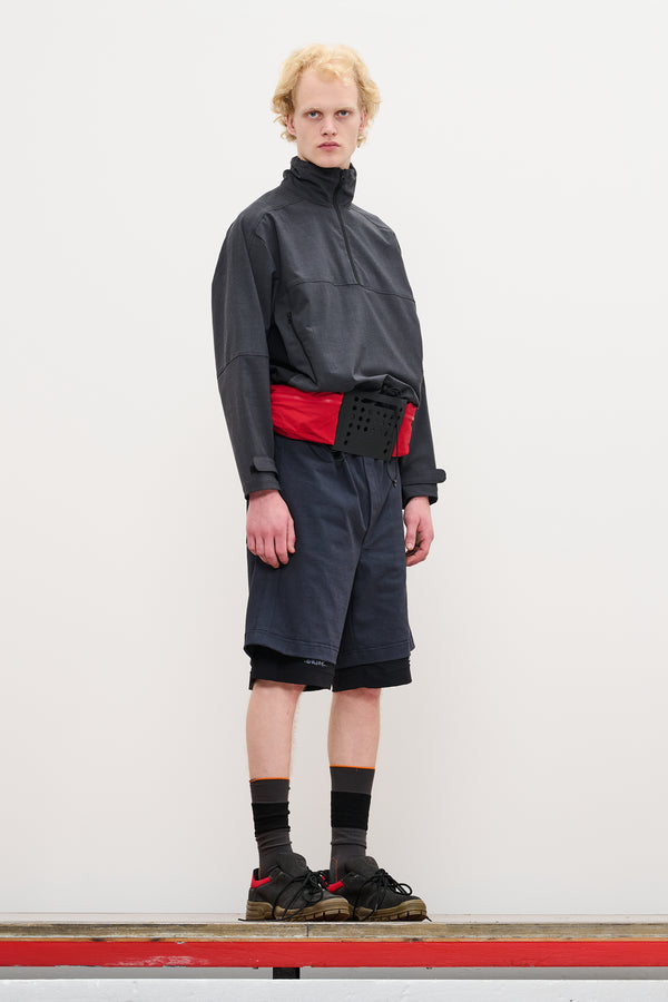 Gr10k DOUBLE LAYER UTILITY SHORTS - CHARCOAL