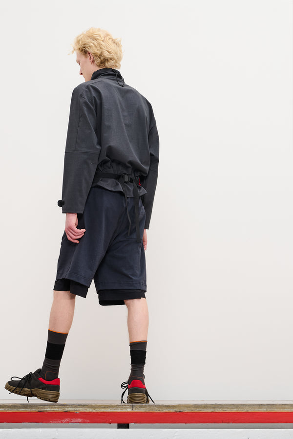 Gr10k DOUBLE LAYER UTILITY SHORTS - CHARCOAL