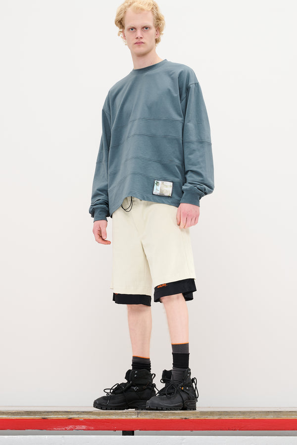 Gr10k DOUBLE LAYER UTILITY SHORTS - STONE WHITE