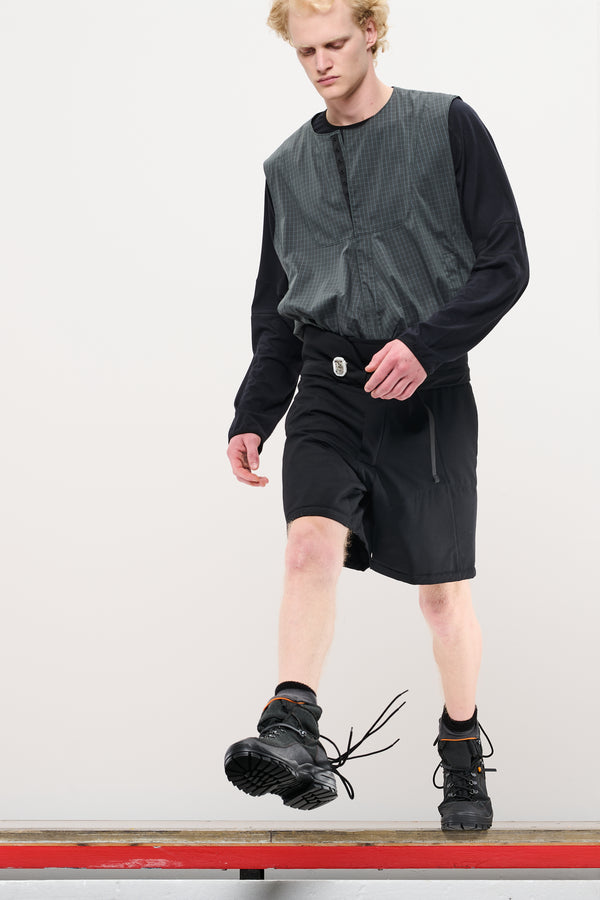 gr10k LIGHT INTERLOCK LONG SLEEVE - BLACK