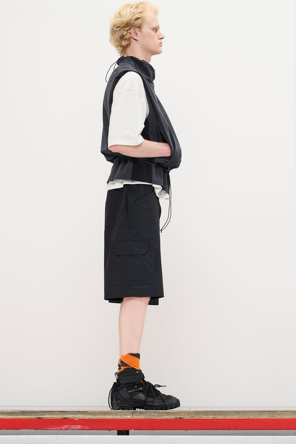 Gr10k POPLIN CARGO SHORTS - CONVOY GREY