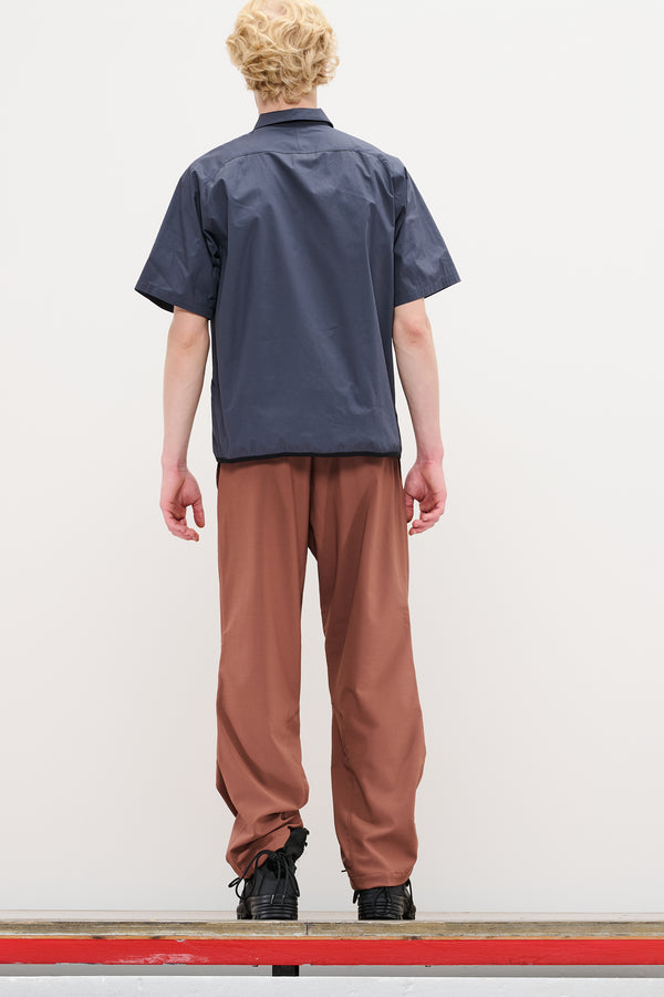 Gr10k POPLIN ZIPPED SHORT SLEEVE SHIRT - CONVOY GREY