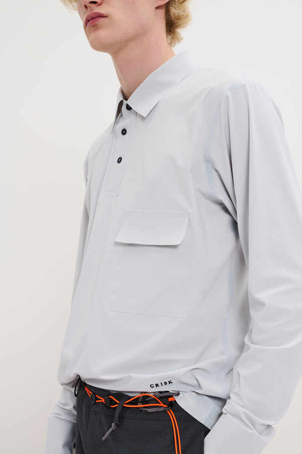 Gr10k RENDER ULTRASOUND POLO- PALE GREY