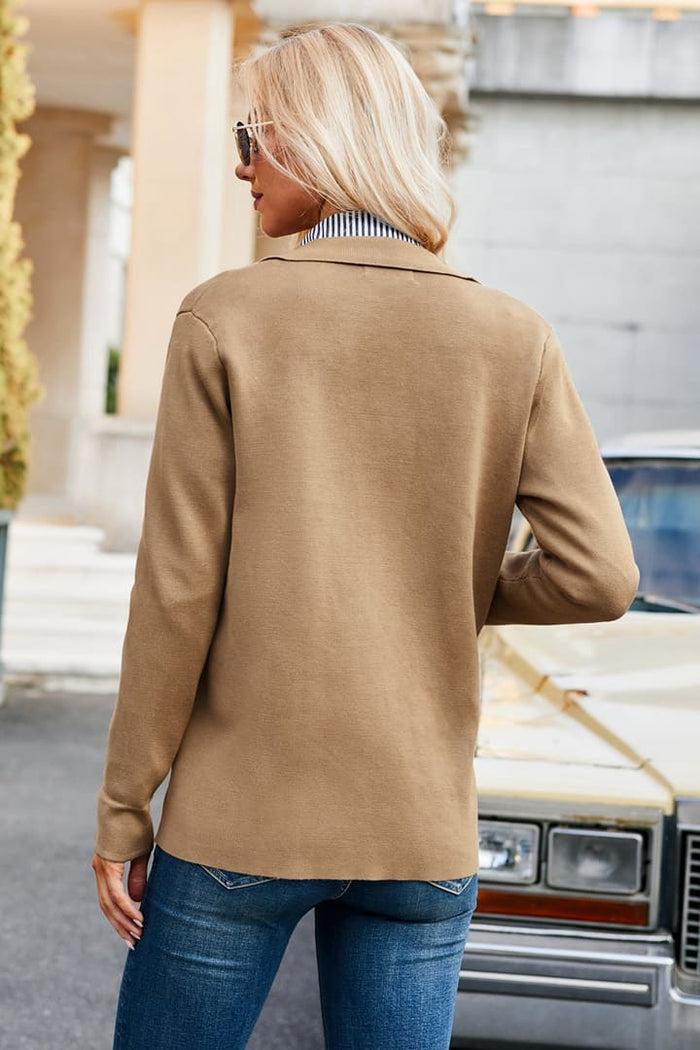 Grace Karin Casual Knit Button Down Long Sleeve Cardigan