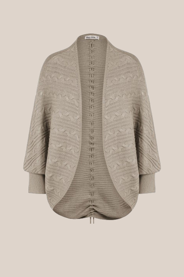 Grace Karin GK Women Ruched Back Cardigan Long Batwing Sleeve Open Front Sweater