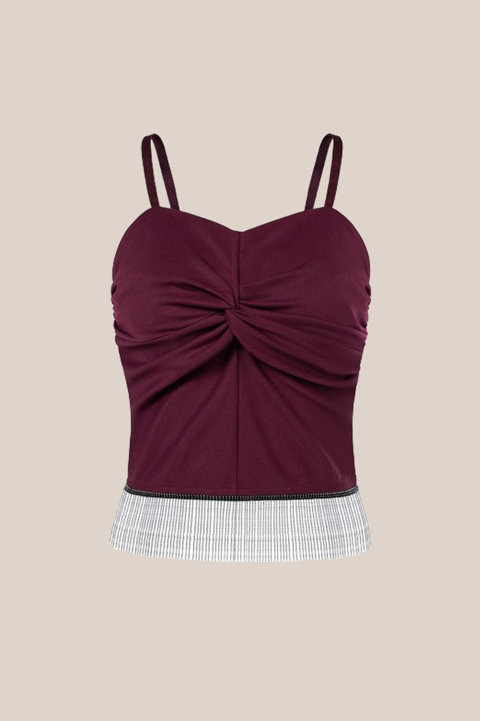 Grace Karin GK Women Tassel Hem Camisole Spaghetti Straps Knotted Bodice Cami-Tops