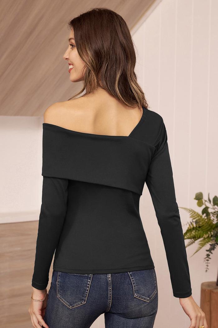 Grace Karin GRACE KARIN Asymmetric Off Shoulder Regular Fit Tops