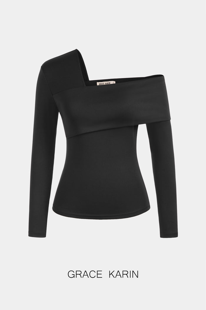 Grace Karin GRACE KARIN Asymmetric Off Shoulder Regular Fit Tops