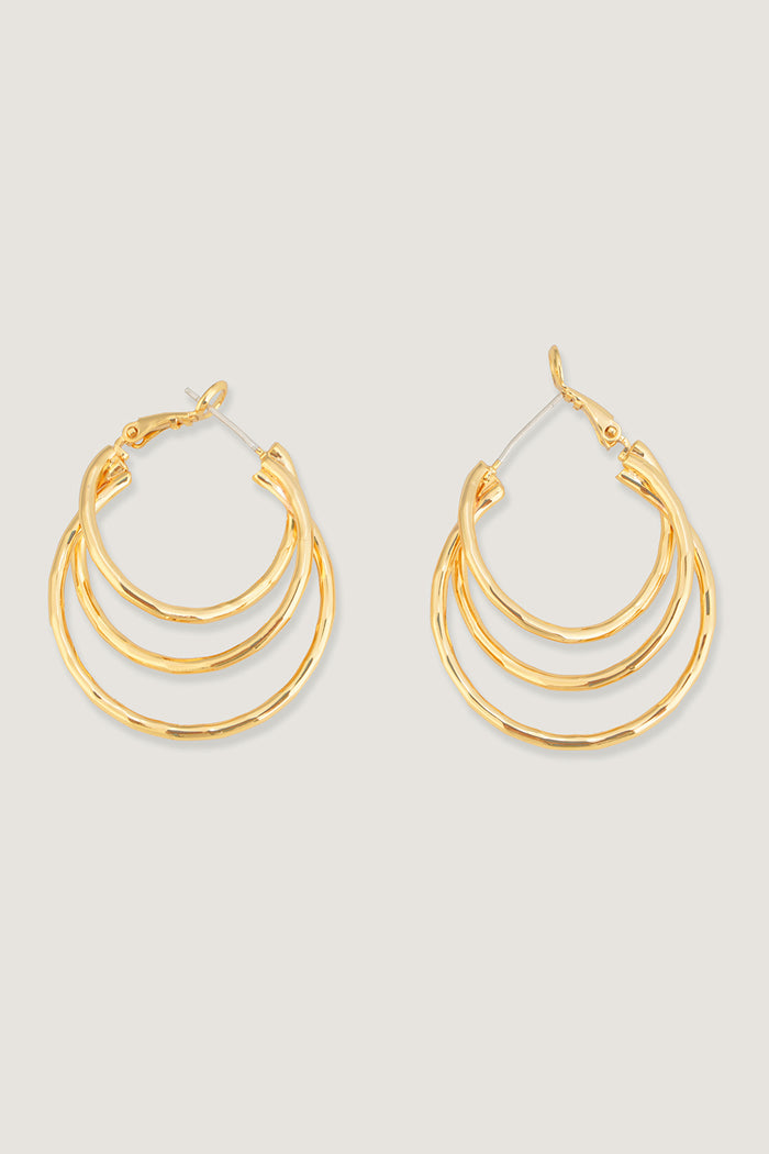 grace karin Circle Stacked Earrings