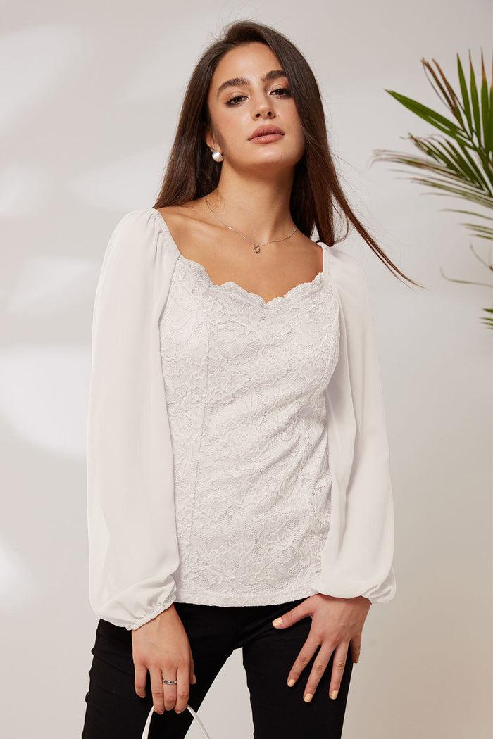 Grace Karin GK Lace Patchwork Party Top