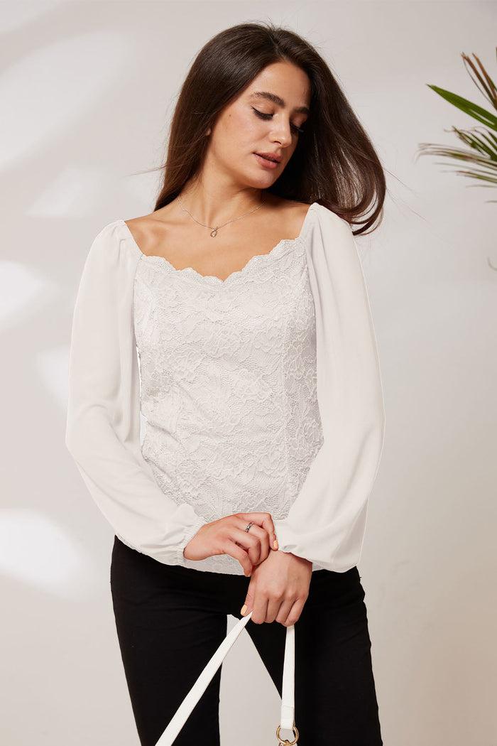 Grace Karin GK Lace Patchwork Party Top