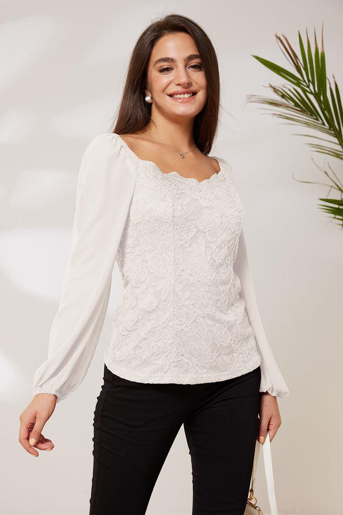 grace karin GK Lace Patchwork Party Top