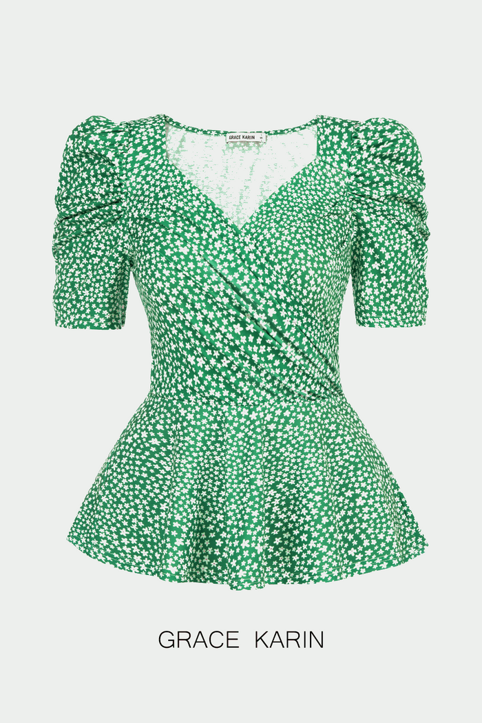 Grace Karin GRACE KARIN Leg-of-Mutton Sleeve A-Line Pullover Tops