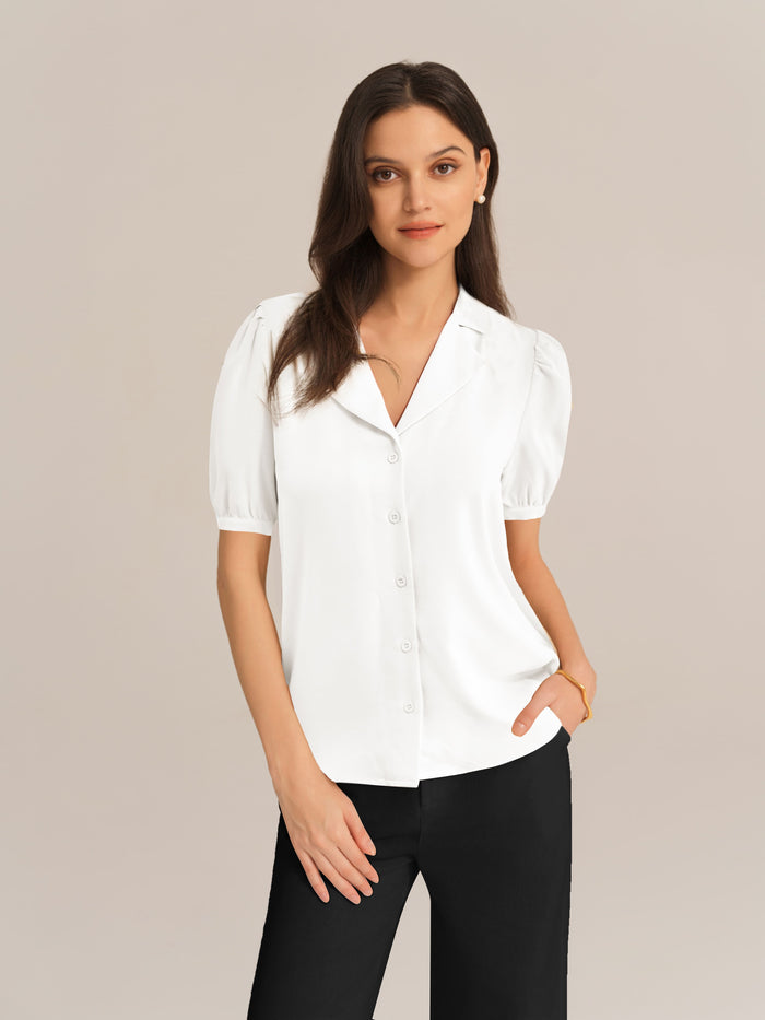 grace karin Puffed Sleeves Business Casual Tops