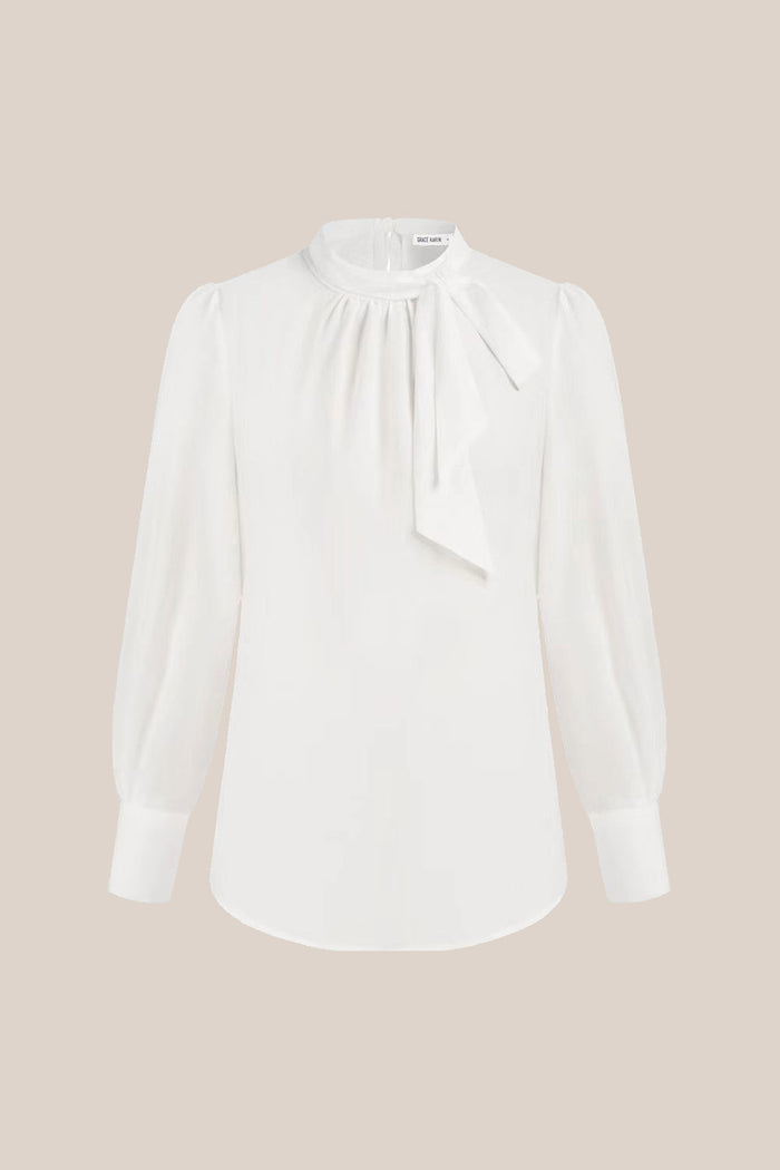 Grace Karin Pullover OL Bow-Knot Decorated Blouse