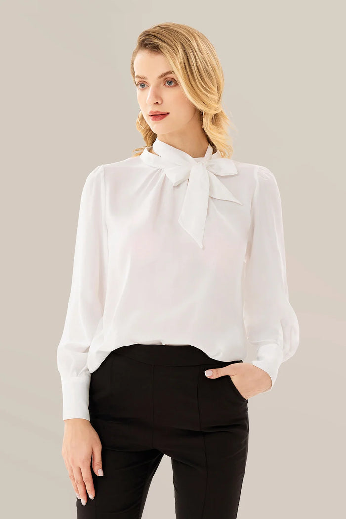 Grace Karin Pullover OL Bow-Knot Decorated Blouse